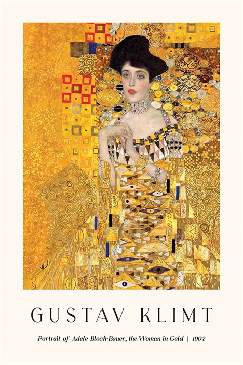 Plakat X Gustav Klimt Portret Kobiety Art Reprodukcja Boho