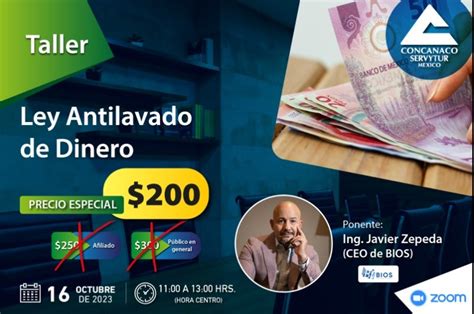 Concanaco Servytur Taller Ley Antilavado De Dinero