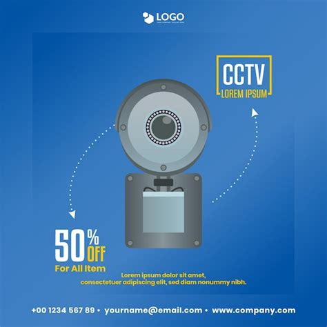 Premium Vector | Vector promotional cctv poster design