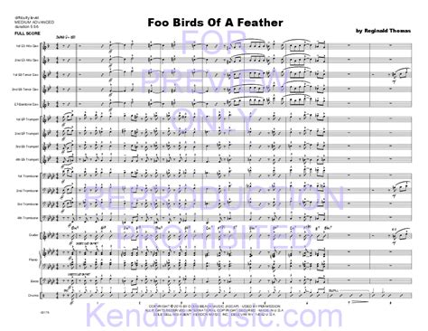 Foo Birds Of A Feather By Reginald Thomas J W Pepper Sheet Music