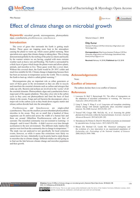 (PDF) Effect of climate change on microbial growth