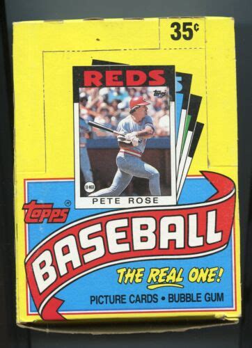 1986 Topps Baseball Wax Pack Box 36 Unopened Packs Ebay