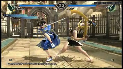 Soul Calibur V Saiyana Leixia Blue Coat VS Cervantes 10 13 2013