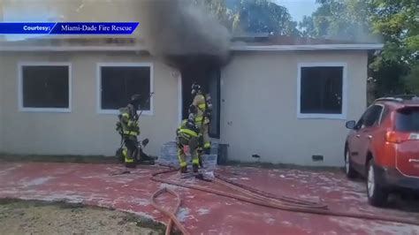 Crews Put Out House Fire In Nw Miami Dade No Injuries Reported 1 Pet