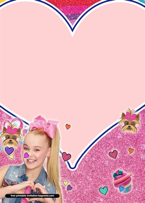 Free Printable Jojo Siwa Birthday Invitations - Templates Printable