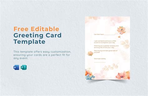 Free Editable Greeting Card Template Download In Word Publisher