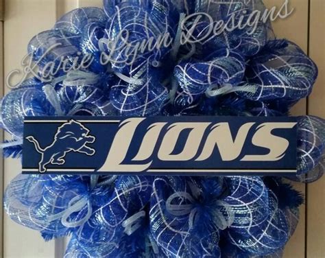 Detroit Lions Wreath Etsy