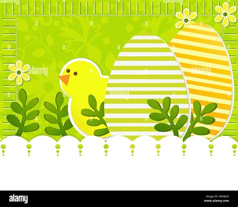 Easter Background With Chicken Stock Vector Image Art Alamy