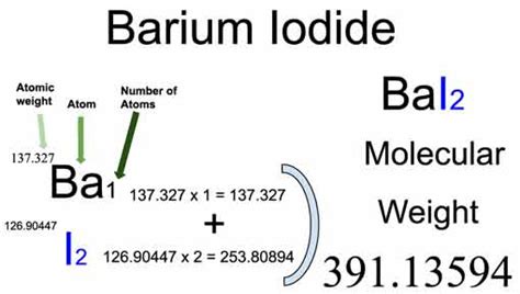 Barium Iodide (BaI2) Molecular Weight Calculation - Laboratory Notes