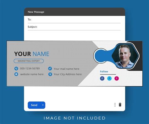 Premium Vector Corporate Email Signature Template Design