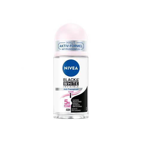 Nivea Deo Roll On Invisible For Black White Clear Antitranspirant M