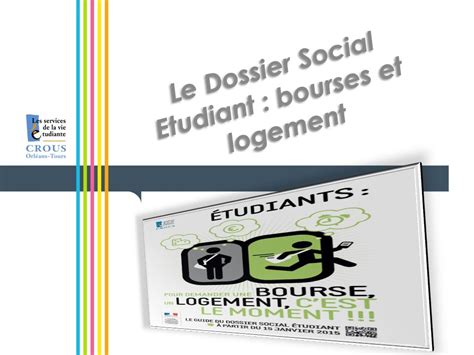 Le Dossier Social Etudiant bourses et logement ppt télécharger