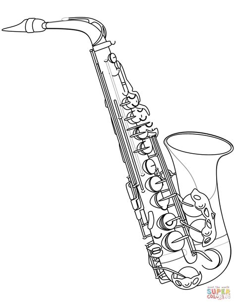 Coloriage Saxophone Coloriages à Imprimer Gratuits