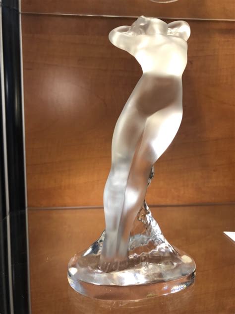 Lalique France Danseuse Bras Leves Arms Up Sculpture Of A Nude Dancer