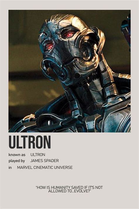 Ultron Minimalist Polaroid Poster Marvel Movie Posters Marvel