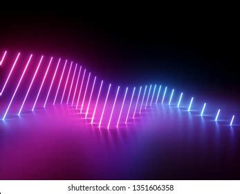 3d Pink Blue Neon Lights Abstract Stock Illustration 1351606358 ...