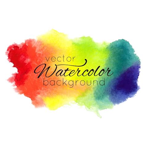 Fondo Arco Iris Pintado A Mano Acuarela Vector Premium