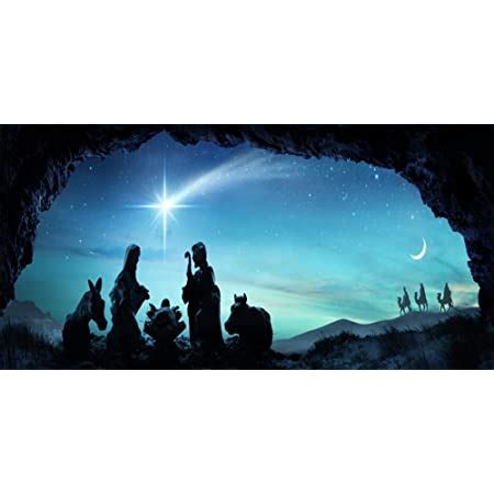 Amazon Aofoto X Ft Stable Nativity Scene Background Shiny Star