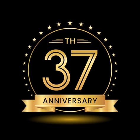 Premium Vector Th Anniversary Logo Design Golden Number Concept