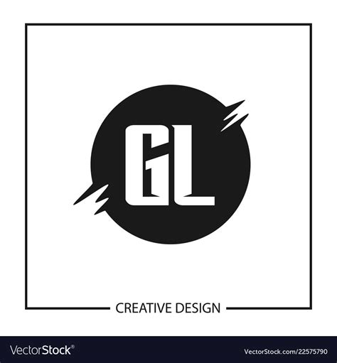 Initial gl letter logo template design Royalty Free Vector