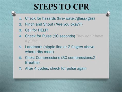 PPT - STEPS TO CPR PowerPoint Presentation, free download - ID:2822929