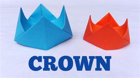 How To Make Crown With Paper Origami Crown Diy Crown Youtube