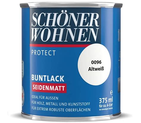 Sch Ner Wohnen Protect Buntlack Altwei Seidenmatt Ml Ral