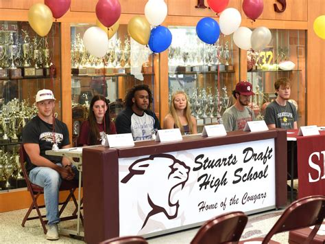 Six Stuarts Draft High School athletes celebrate college commitments