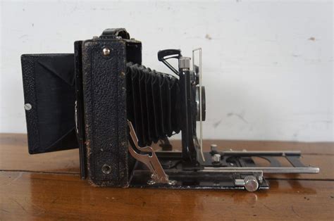 Antique Zeiss Ikon Trona Ica Dresden Compur Folding Plate Box Camera