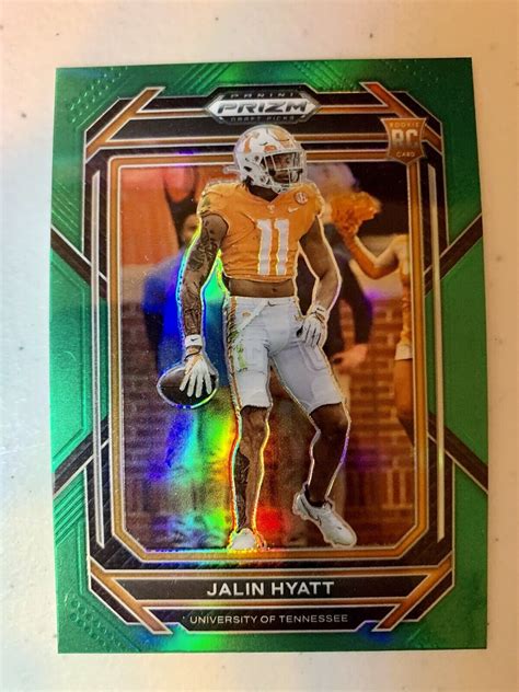 2023 Panini Prizm Draft Picks 141 Jalin Hyatt Green Prizm R EBay