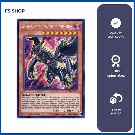 Authentic Yugioh Card Gandora X The Dragon Of Demolition Secret Rare