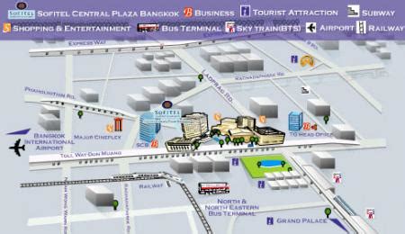 Map Sofitel Centara Grand Bangkok