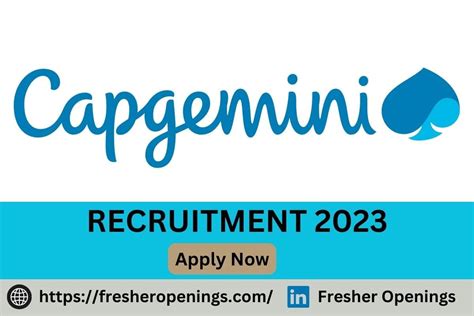 Capgemini Job Vacancy 2023 2024 Freshers Recruitment Drive Apply Soon