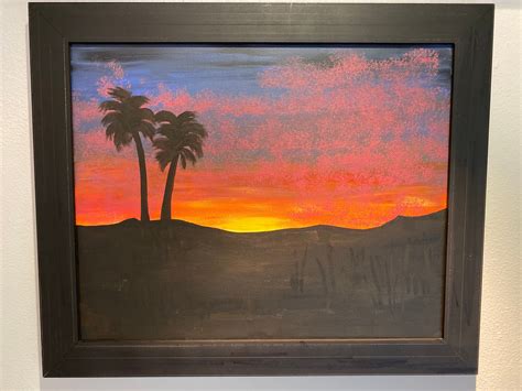 Sunrise or Sunset Acrylic art painting 16 X 20 | Etsy