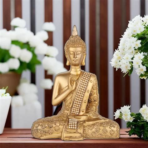 Buy Vivars Resin Sitting Buddha Statue Decorative Sitting Buddha Idol