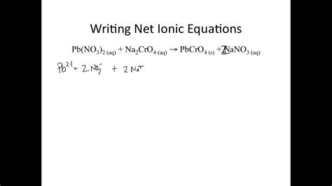 Chemical Equations Writing Net Ionic Equations Youtube