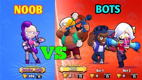 Noob Vs Bots Vs In Brawl Stars Noob Vs Bots With Emz Youtube