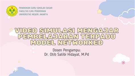 MODEL NETWORKED Video Simulasi Mengajar Pembelajaran Terpadu Model