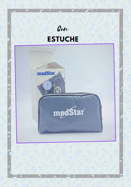 Esfigmomanometro Aneroide Medstar Kit Con Estetoscopio De Doble Campana