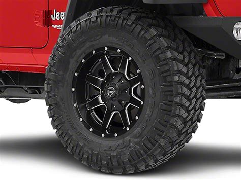 Fuel Wheels Jeep Wrangler Maverick Matte Black Milled Wheel 18x12 D53818202647 18 22 Jeep