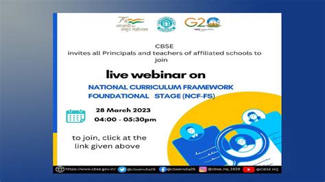 Live Webinar National Curriculum Framework Foundational Stage Ncf