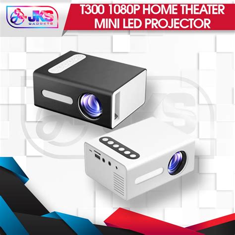 T300 Micro Mini HD Projector 1080P Home LED Portable Projector Shopee