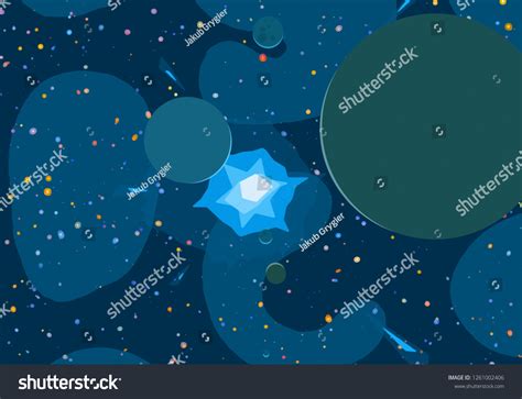 2d Illustration Cartoon Space Background Picture Stock Illustration 1261002406 Shutterstock