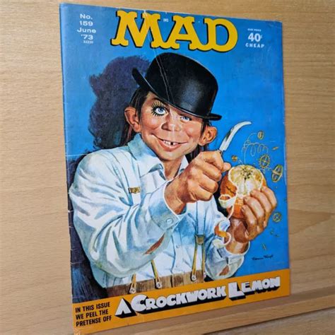 Mad Magazine No 159 June 1973 A Clockwork Orange Torn Cover £1003