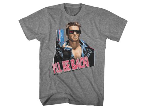 The Terminator 80s Movie Ill Be Back Adult Short Sleeve T Shirt