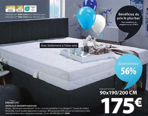 Promo Matelas à Ressorts Gold S30 Dreamzone chez JYSK iCatalogue fr