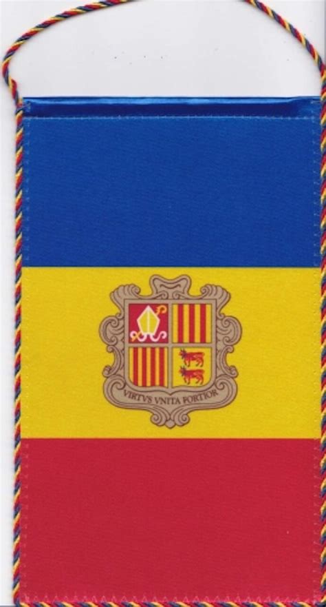 Andorra Mit Wappen Tischbanner