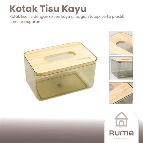 Jual Kotak Tisu Kayu Nordic Minimalist Tissue Box Tempat Tisu Kotak