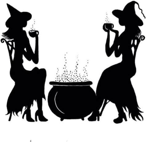 Halloween Silhouette Witch Brew Freetoedit Clipart Large Size Png