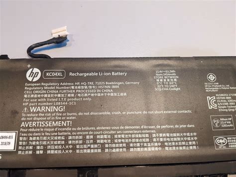 HP Envy X360 13M AG0001DX Original Used Battery KC04XL L08496 855 15 4v